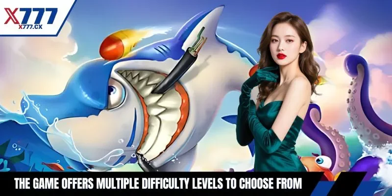The game offers multiple difficulty levels to choose from