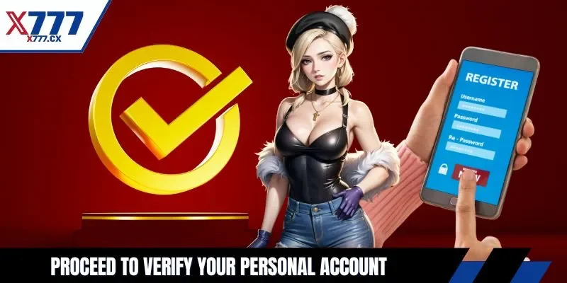 Proceed to verify your personal account